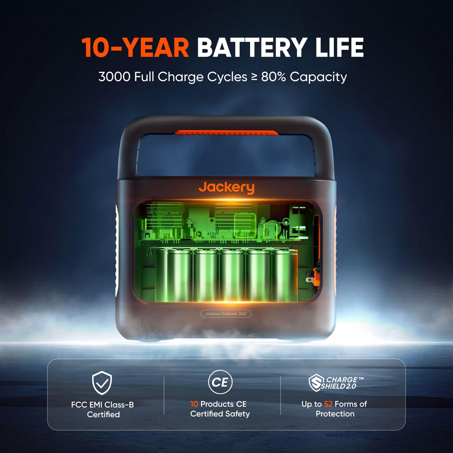 Jackery Explorer 240 v2 Portable Power Station 256Wh LiFePO4 with 300W AC Output