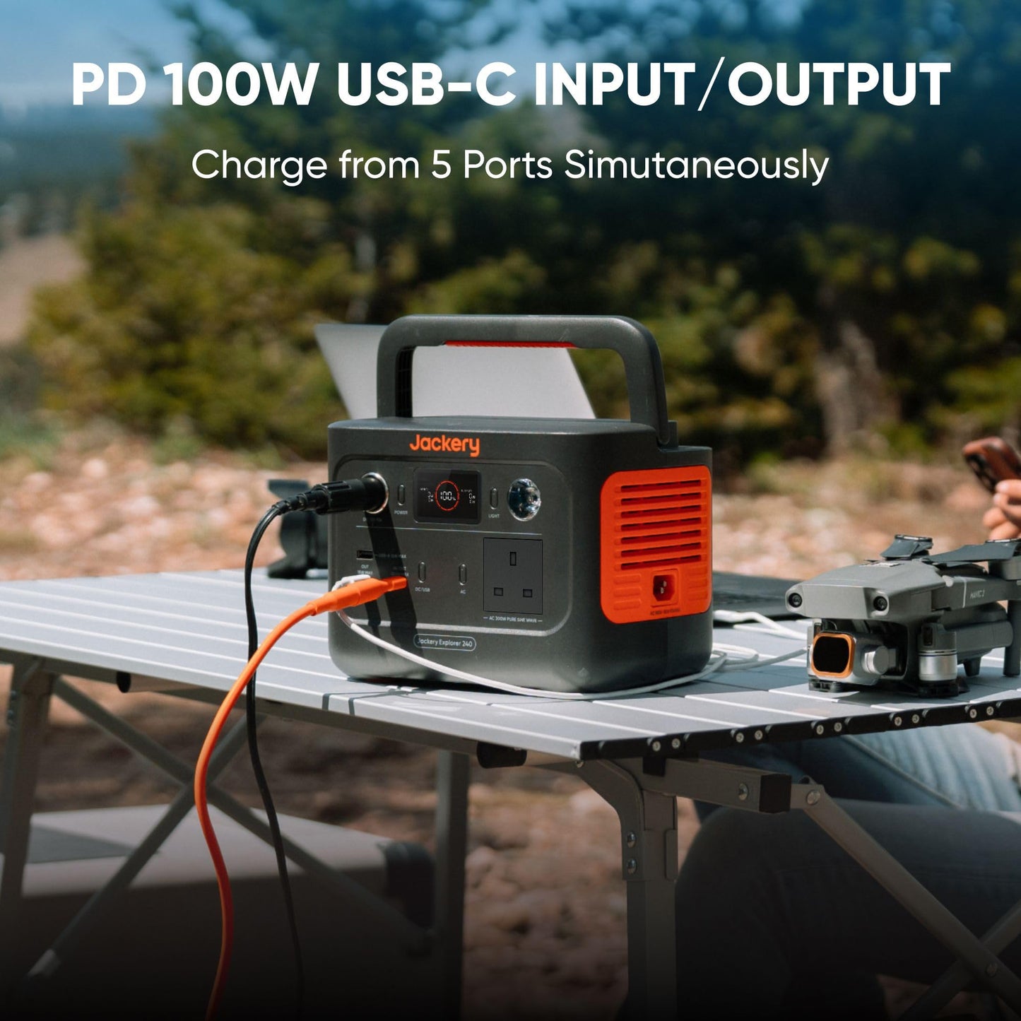 Jackery Explorer 240 v2 Portable Power Station 256Wh LiFePO4 with 300W AC Output